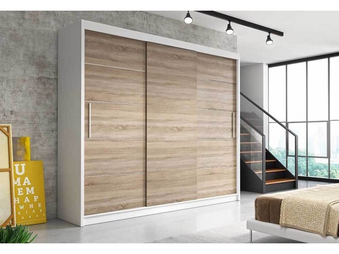 Гардероб ALBA (корпус бял/лице дъб сонома)